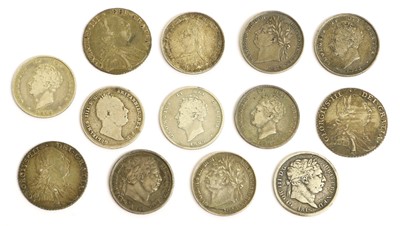 Lot 183 - Assortment of 18th and 19th Century Shillings,...