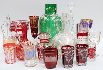 Lot 73 - German, Bohemian and English Glassware, 19th...