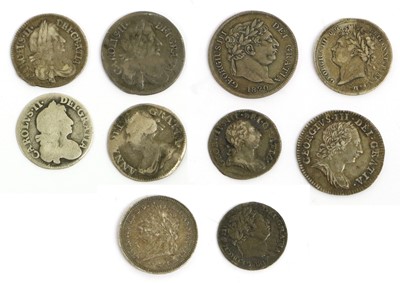 Lot 162 - An Assortment of Maundy Oddments, 10 coins to...