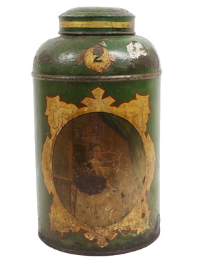 Lot 140 - A Victorian Toleware Shop Display Tea Canister...