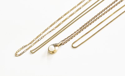 Lot 67 - Three 9 Carat Gold Chains, of varying designs...
