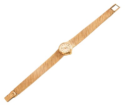 Lot 13 - A Lady's 9 Carat Gold Omega De Ville Wristwatch
