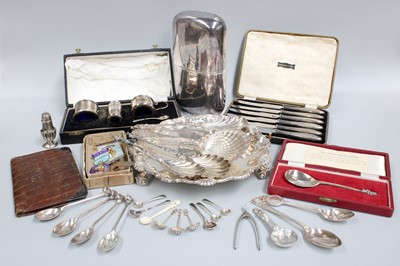Lot 77 - A Collection of Assorted Silver and Silver...