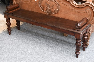 Lot 717 - A Victorian Style Carved Mahogany Window Seat,...