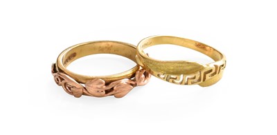 Lot 81 - An 18 Carat Gold Ring, finger size L; and A 9...