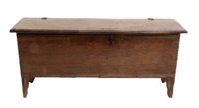 Lot 715 - A Charles II Oak Chest, late 17th century, of...