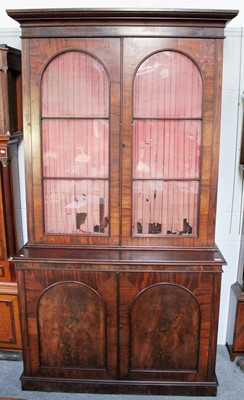 Lot 1242 - A 19th century Mahogany Bookcase, with glazed...