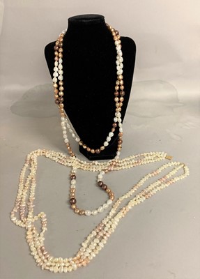 Lot 425 - A Triple Row Cultured Pearl Necklace, the...