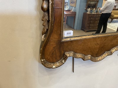 Lot 899 - A Walnut and Parcel-Gilt Wall Mirror, 19th...