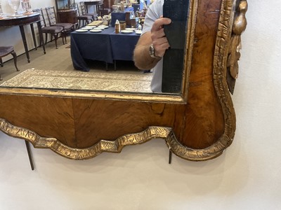 Lot 899 - A Walnut and Parcel-Gilt Wall Mirror, 19th...