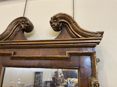 Lot 899 - A Walnut and Parcel-Gilt Wall Mirror, 19th...