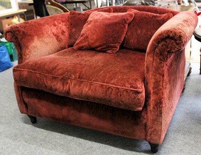 Lot 1105 - A 20th Century Over Sized Armchair, with...