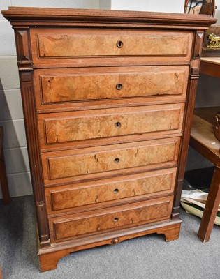 Lot 1324 - A Late 19th century Continental Walnut Six...