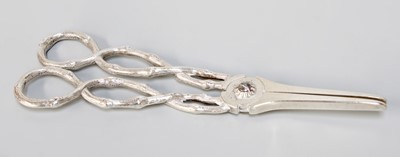 Lot 1036 - A Pair of Victorian Silver Grape-Scissors, by...