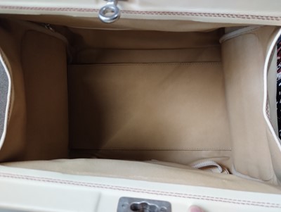 Lot 1004 - A Schedoni Cream Leather and Red Stitched...
