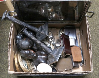 Lot 49 - A Box of Mainly Silver and Silver Plate,...