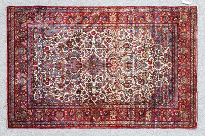 Lot 353 - Kashan Silk Rug Central Iran, circa 1920 The...