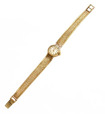 Lot 130 - A Lady's 9 Carat Gold Omega Wristwatch