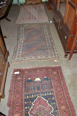 Lot 723 - Tekke rug, Emirate of Bukhara, the madder field with three columns of quartered guls enclosed...