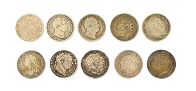 Lot 148 - Mixed 19th Century Sixpences, 10 coins...