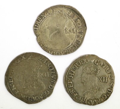 Lot 51 - 3x Charles I, Shillings, all group D...