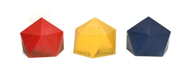 Lot 349 - Three Moulded Plastic Polygons, in red, yellow...