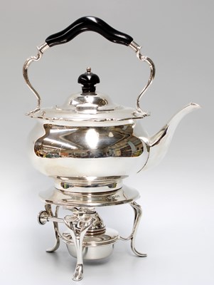 Lot 1022 - A George V Silver Kettle, Stand and Lamp, by...