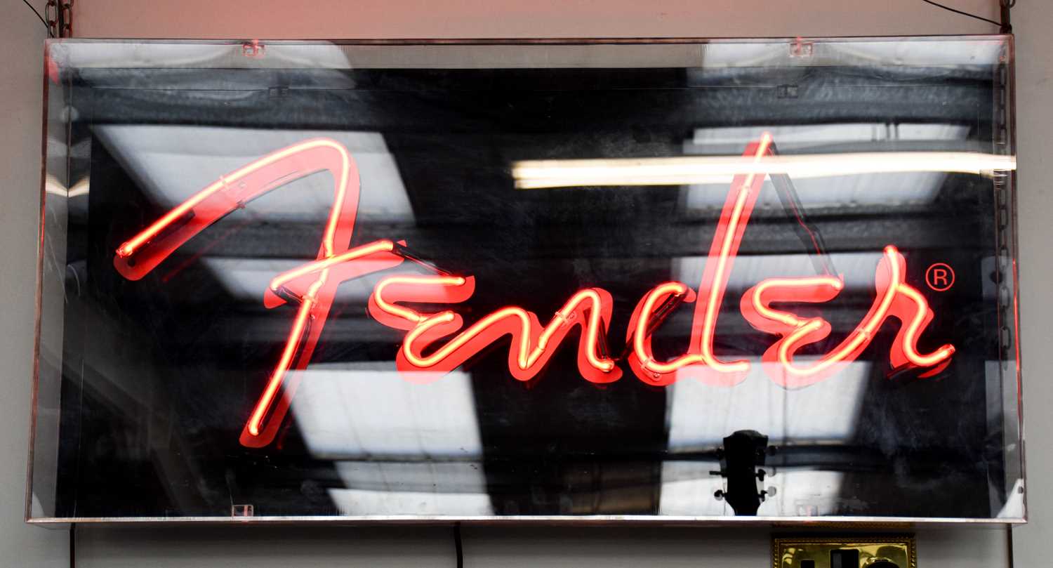 Lot 3088 - Fender Neon Sign