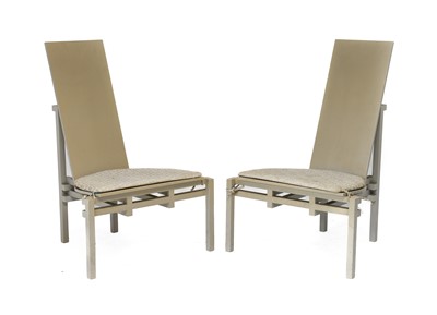 Lot 306 - De Stijl Style: A Pair of Chairs, grey lacquer,...