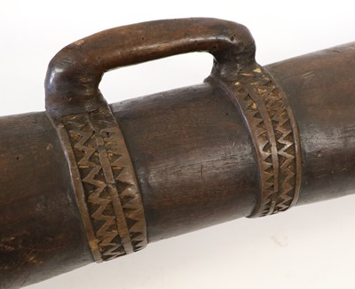 Lot 165 - A Papua New Guinea Kundu Drum, made from a...