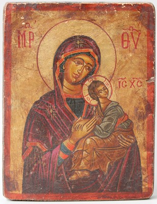 Lot 321 - An Orthodox Icon, depicting the Madonna and...