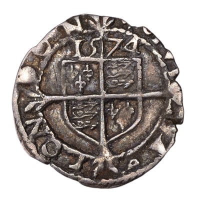 Lot 40 - Elizabeth I, Threefarthings 1574, (0.39g)...