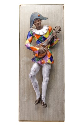 Lot 372 - A Pair of Bing & Grondahl Harlequin Figures,...