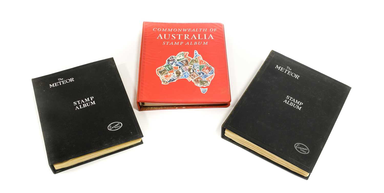 Lot 418 - Worldwide Two The Meteor Stamp Albums in black...