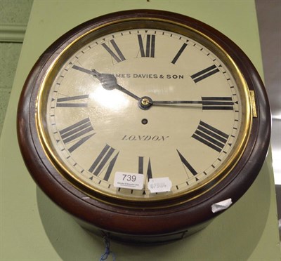 Lot 739 - A James Davies of London mahogany cased single fusee wall clock