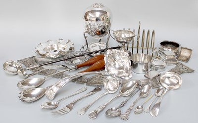 Lot 1006 - A Collection of Assorted Silver and Silver...