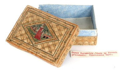 Lot 2110 - Early 19th Century Straw Work Box and Cover of...