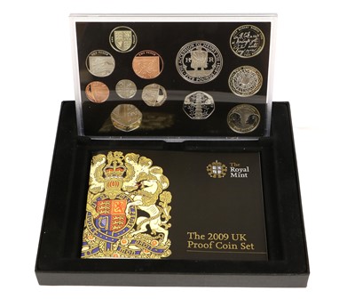 Lot 312 - 2009 UK Proof Coin set, 12 coins from £5-1p,...