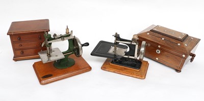 Lot 2148 - Assorted Sewing Items, comprising a rosewood...