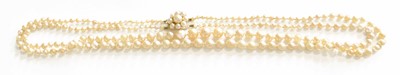 Lot 92 - A Two Row Cultured Pearl Necklace, with A...