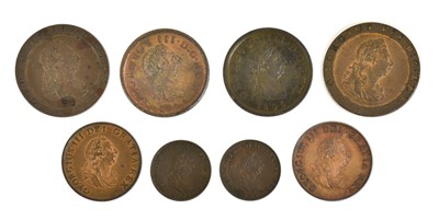 Lot 159 - Assortment of George III Copper Coins, 8 coins...