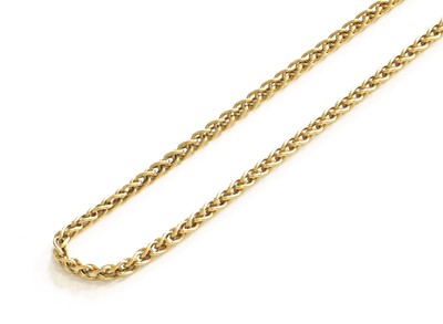 Lot 112 - A 9 Carat Gold Fancy Link Necklace, length 47cm