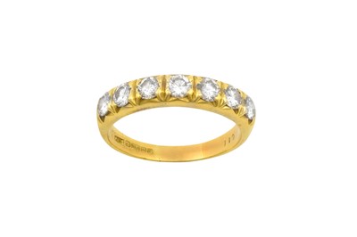Lot 2166 - An 18 Carat Gold Diamond Half Hoop Ring seven...