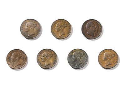 Lot 184 - Mixed 19th Century Halfpennies, 7 coins...