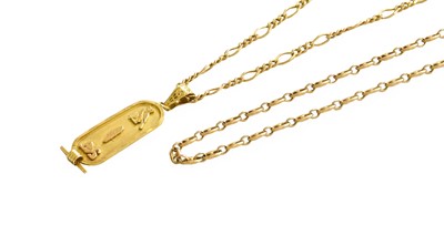 Lot 139 - A 9 Carat Gold Fancy Link Necklace, length...