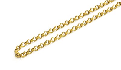 Lot 137 - A 9 Carat Gold Belcher Link Chain, length 46cm