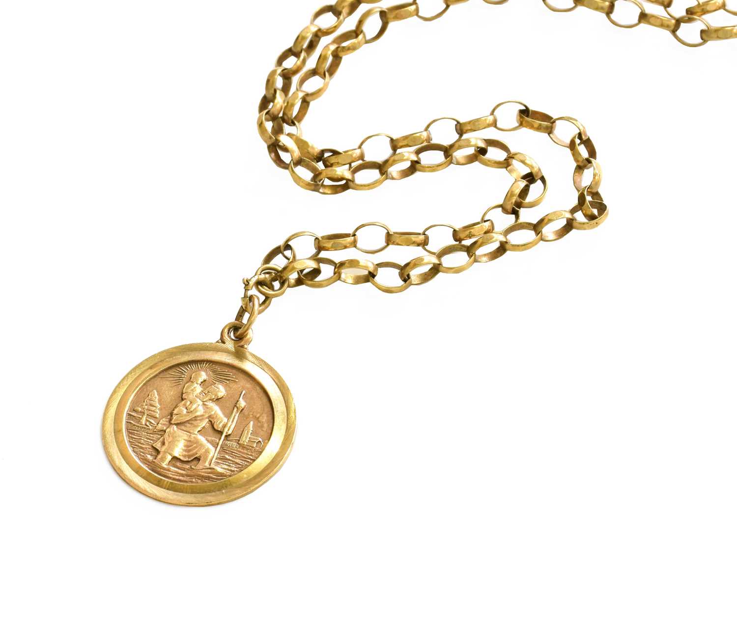 Lot 140 - A 9 Carat Gold Pendant on A 9 Carat Gold