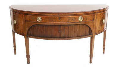 Lot 1344 - A George III Mahogany, Satinwood-Crossbanded,...