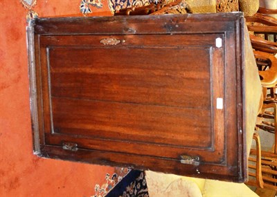 Lot 771 - An oak hanging corner cupboard and a set of four Victorian mahogany balloon back dining chairs