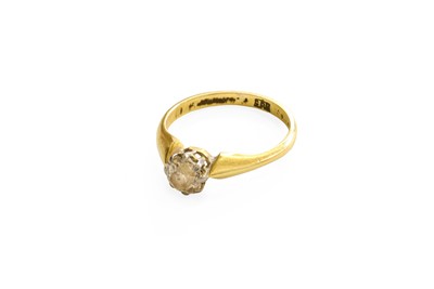 Lot 133 - A Diamond Solitaire Ring, the old cut diamond...